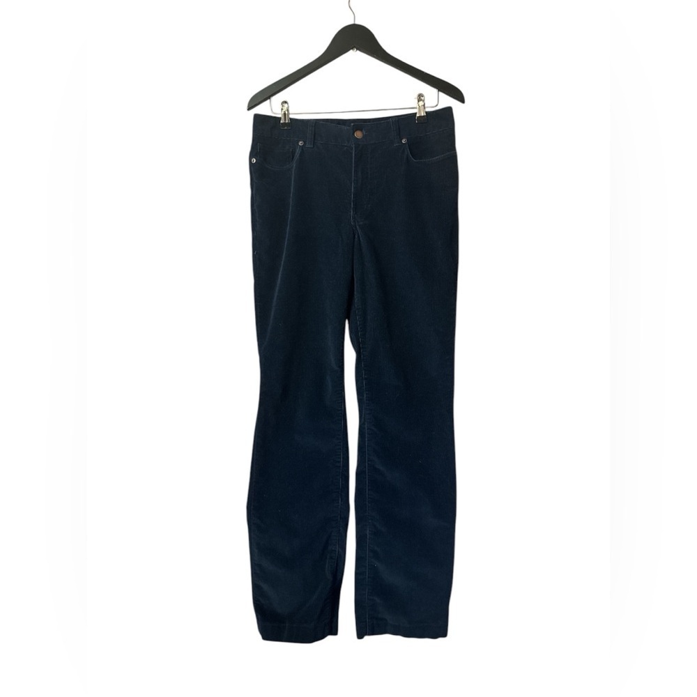 L.L Bean Friendly Fit Corduroy Pants Navy Women Size 10